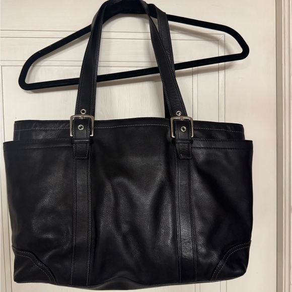 Coach Black Leather tote from early 2000 - Picture 3 of 11